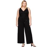 Tommy Hilfiger Damen Jumpsuit Smooth Lines One Piece V-Ausschnitt, Schwarz (Black), 54