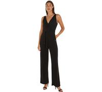 Tommy Hilfiger Damen Jumpsuit Wrap Detail Ärmellos, Schwarz (Black), XL