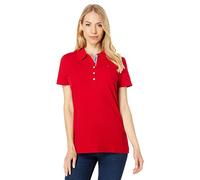 Tommy Hilfiger Damen Klassisches Poloshirt mit kurzen Ärmeln S/S CORE Polo, Helles Scharlachrot, M