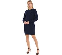 Tommy Hilfiger Damen Kleid 1985 Mini Corplogo C-Nk Drs Ls Langarm, Blau (Desert Sky), XS