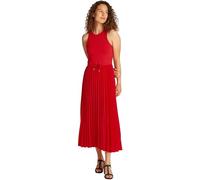 Tommy Hilfiger Damen Kleid Midi Dress Ärmellos, Rot (Primary Red), 3XL