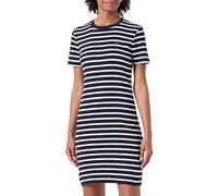 Tommy Hilfiger Damen Kleid New Cody Slim Short Dress aus Baumwolle, Mehrfarbig (Breton Ecru/Desert Sky), XXS