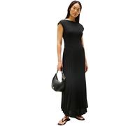 Tommy Hilfiger Damen Kleid Rib Midi Fit & Flare, Schwarz (Black), XXS