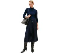 Tommy Hilfiger Damen Kleid Slim Rib Mix Midi-Länge, Blau (Dark Night Navy), S