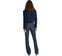 Tommy Hilfiger Damen Kurz-Blazer Gold Button mit Knopfleiste, Blau (Dark Night Navy), 32