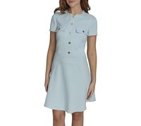 Tommy Hilfiger Damen Kurzärmeliges und Ausgestelltes Hemdkleid Kleid, Blau (Porcelain Blue), 46