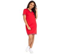 Tommy Hilfiger Damen Kurzärmeliges V-Ausschnitt Kleid, Scharlachrot, 34