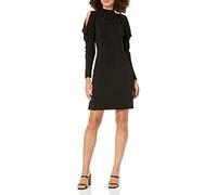 Tommy Hilfiger Damen Langärmeliges Wickelkleid Etuikleid, Dunkelgrau, 36