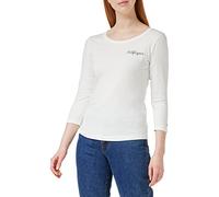 Tommy Hilfiger Damen Langarmshirt Basic, Weiß (Ecru), XXL