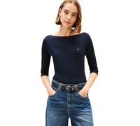 Tommy Hilfiger Damen Langarmshirt New Cody Slim U-Boot-Ausschnitt, Blau (Nos Desert Sky), M