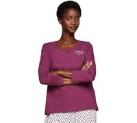 Tommy Hilfiger Damen Langarmshirt Rundhalsausschnitt, Rot (Heritage Plum), L