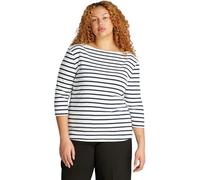 Tommy Hilfiger Damen Langarmshirt Slim Fit Cody mit U-Boot-Ausschnitt, Mehrfarbig (Breton Dark Night Navy Stp), 46