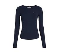 Tommy Hilfiger Damen Langarmshirt Slim Fit Rundhalsausschnitt, Blau (Desert Sky), L