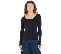Tommy Hilfiger Damen Langarmshirt Slim Modern Basic, Blau (Desert Sky), L