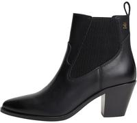 Tommy Hilfiger Damen Leder Western Chelsea Boot Fw0fw09582 Niedrige Stiefel, Black, 40 EU