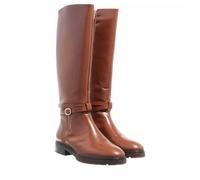 Tommy Hilfiger Damen Ledergürtel Longboot High Boot, Winter Cognac, 36 EU