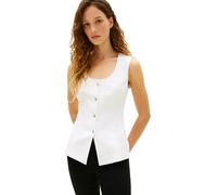 Tommy Hilfiger Damen Weste aus Leinenmix, weiss, Gr. 42