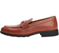 Tommy Hilfiger Damen Loafer Logo Leather Loafer aus Leder, Braun (Cinnamon Bark), 35