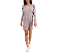Tommy Hilfiger Damen Long Puff Sleeve Lurex Knit Dress Lässiges Kleid, Pink, X-Groß