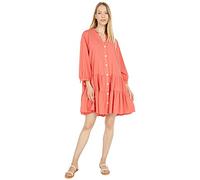 Tommy Hilfiger Damen Long Sleeve Button Front Shirt Dress Kleid, Coralie, Groß