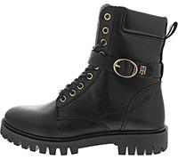 Tommy Hilfiger Damenstiefel Buckle Lace Up Boot in Schwarz 36