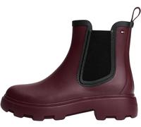 Tommy Hilfiger Damen Low Boot Stiefel Flag Ankle Warm Lining Regenstiefel, Rot (Rosewood Brown), 36