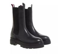 Tommy Hilfiger Damen Low Boot Stiefel Monochromatic Chelsea Stiefeletten, Schwarz (Black), 36