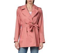 Tommy Hilfiger Damen Mantel Cotton Short Trench Trenchcoat, Rosa (Teaberry Blossom), 34