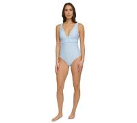 Tommy Hilfiger Damen Micro Rüschen über der Schulter Everyday Basic One Piece, Chambray Blue, 40