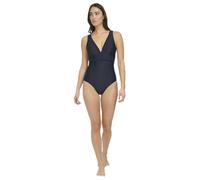 Tommy Hilfiger Damen Micro Ruffle Over The Shoulder Everyday Basic One Piece Badeanzug, Kapitän des Himmels (Sky Captain), 18