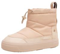 Tommy Hilfiger Damen Mid Boot Stiefel Flag Nylon Mini Snowboot Plateau, Beige (Misty Blush), 37