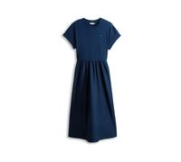 Tommy Hilfiger Damen Midikleid aus Baumwolle, marine, Gr. L
