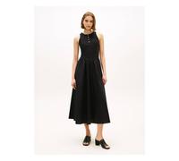 Tommy Hilfiger Damen Midikleid Baumwolle, schwarz, Gr. XL