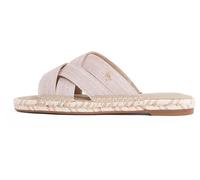 Tommy Hilfiger Damen Pantoletten Chambray Mule Sandalen, Beige (Horseradish), 39