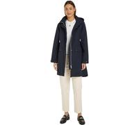 Parka TOMMY HILFIGER "ESSENTIAL COTTON BLEND PARKA" Gr. 38, blau (desert_sky) Damen Jacken Lange mit Logostickerei (66995721-38)