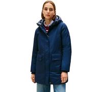 Wintermantel TOMMY HILFIGER "PADDED NYLON REG PARKA", Damen, Gr. XS (34), blau (schwarz night navy), Web, Obermaterial: 59% Baumwolle, 41% Polyester, unifarben, Mäntel Wintermantel (41596501-XS) schwa