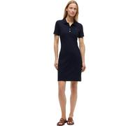 Polokleid TOMMY HILFIGER "1985 POLO DRESS SHORT SLEEVE", Damen, Gr. XXS (32), N-Gr, blau (desert_sky), Piqué, Obermaterial: 97% Baumwolle, 3% Elasthan, unifarben, slim fit kniefrei, abgesteppte Kante,