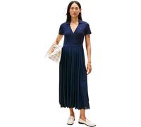 Wickelkleid TOMMY HILFIGER "1985 PLEATED WRAP POLO DRS", Damen, Gr. M (38), N-Gr, blau (schwarz night navy), Web, Obermaterial: 100% Polyester, unifarben, regular fit, Kleider, mit Bundfalten (6327721