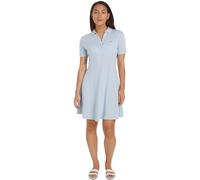 Tommy Hilfiger Damen Polokleid Gestreift, Blau (Breezy Blue), XS