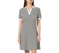 Tommy Hilfiger Damen Polokleid Kurzarm, Mehrfarbig (Breton Ecru/Desert Sky), S