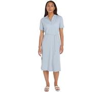 Tommy Hilfiger Damen Polokleid Midi Dress Kurzarm, Blau (Breezy Blue), XS