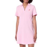Polokleid TOMMY HILFIGER "TH SCRIPT OPEN-NK POLO DRS", Damen, Gr. XS (34), N-Gr, classic pink, Jersey, Obermaterial: 96% Baumwolle, 4% Elasthan, unifarben, knielang, V-Ausschnitt, Kleider, mit Knopfle