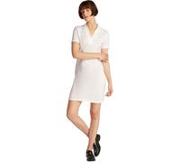 Polokleid TOMMY HILFIGER "SLIM OPEN NK POLO DRESS SS", Damen, Gr. M (38), N-Gr, beige (ecru), Jersey, Obermaterial: 95% Baumwolle, 5% Elasthan, unifarben, casual, figurbetont, V-Ausschnitt, Kurzarm, K