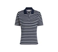 Tommy Hilfiger Damen Poloshirt Kurzarm Regular Fit, Mehrfarbig (Dark Night Navy/Ecru STP), L