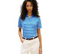 Tommy Hilfiger Damen Poloshirt Kurzarm 1985 Pique Regular Fit, Blau (Breton STP Blue Orbit/Ecru), S
