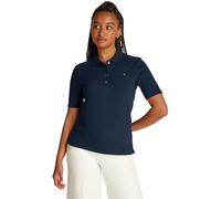 Tommy Hilfiger Damen Poloshirt Kurzarm 1985 Pique Regular Fit, Blau (Dark Blue), L