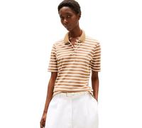 Tommy Hilfiger Damen Poloshirt Kurzarm 1985 Pique Regular Fit, Mehrfarbig (Hickory/Ecru STP), M