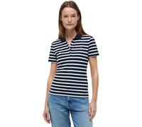 Tommy Hilfiger Damen Poloshirt Kurzarm 1985 Pique Slim Fit, Mehrfarbig (Dark Night Navy/Ecru STP), S
