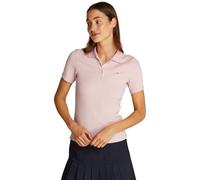 Tommy Hilfiger Damen Poloshirt Kurzarm 1985 Pique Slim Fit, Rosa (Foggy Pink), L