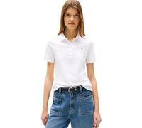 Tommy Hilfiger Damen Poloshirt Kurzarm 1985 Polo Slim Fit, Weiß (Th Optic White), M